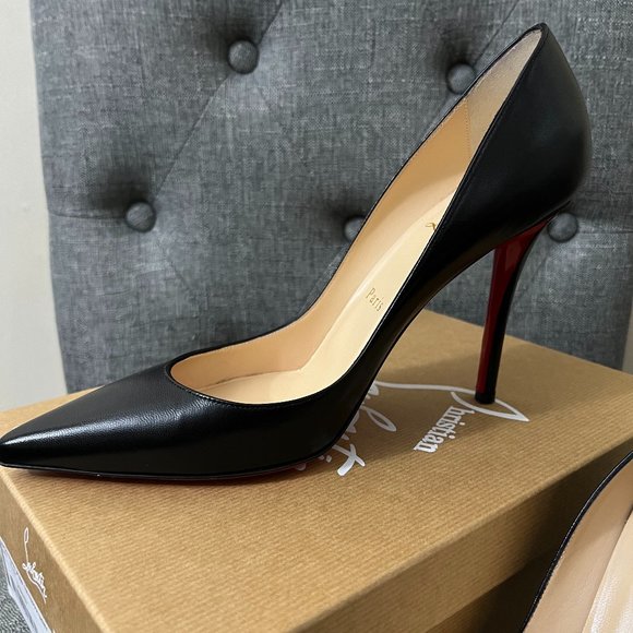 Christian Louboutin "Apostrophy" black leather heels - Picture 4 of 14